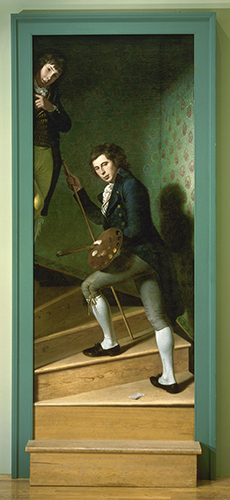  Charles Willson Peale (1741–1827, US), Staircase Group (Portrait of Raphaelle Peale and Titian Ramsey Peale), 1795. 