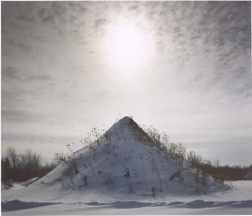 John Pfahl (born 1939, US), Nursery Topsoil Pile (Winter) Lancaster, NY, from the Piles series, 1994.