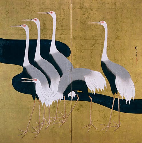  Sakai Hōitsu (August 1,1762–January 4,1828, Japan), Cranes. 