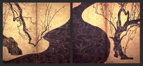  Ogata Korin (1658–1716), Red and White Plum Blossoms, ca. 1710–1716.