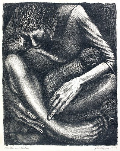 John Biggers (1924–2001, US), Mother and Children, 1952. 