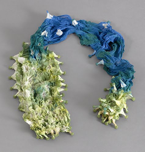  Yuh Okano (born 1965, Japan, designer) and Daito Pleats Company (1979 to present, Gumma, Japan, manufacturer), Epidermis (Ocean) scarf, 1994. 
