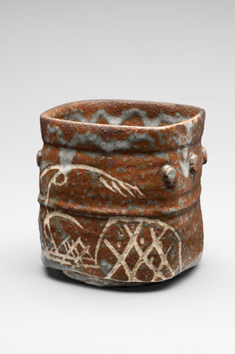  Momoyama Period (1568–1615), Food container. Shino ware.