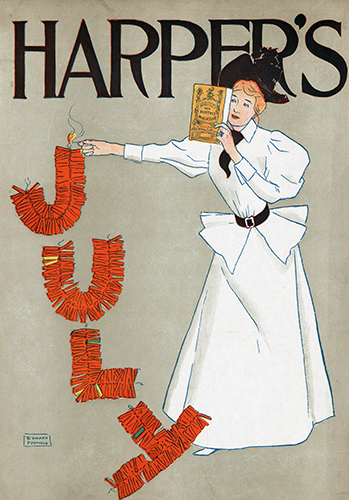 Edward Penfield (1866–1925, US), Poster advertising Harper’s New Monthly Magazine, July, 1894.