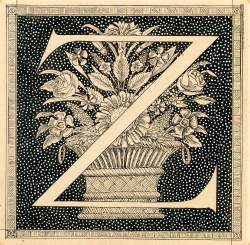 James Tissot(1836–1902, France), Capital Letter Z, from the Appendix to the portfolio The Life of Our Savior Jesus Christ, 1886–1894. 