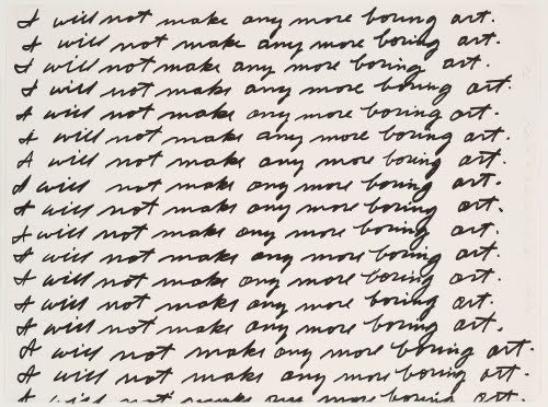 John Baldessari (born 1931, US), I will not make any more boring art., 1971.