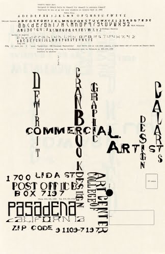 Edward Fella (born 1938, US), Dead End, poster advertising graphic design exhibition at the Pasadena Art Center, 1995. 