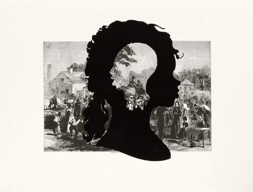 Kara Walker (born 1969, US), Exodus of Confederates from Atlanta from Harper's Pictorial History of the Civil War (Annotated), 2005. 