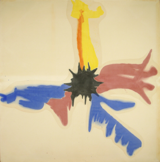 Painting by Kenneth Noland titled Lake (1959).