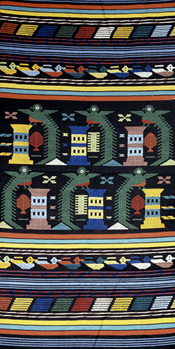 Kiche Mayan people (Guatemala), Tourist Wall Hanging with Quetzal and Duck Design, 1970s. 