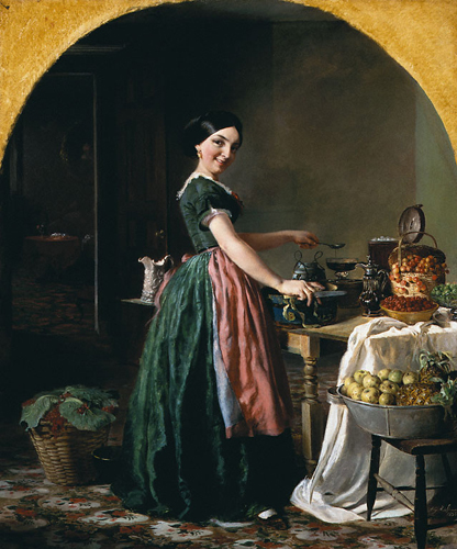 Lilly Martin Spencer (1822–1902, US), Kiss Me and You’ll Kiss the ‘Lasses, 1856.
