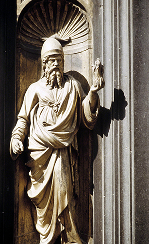 Lorenzo Ghiberti (1378–1455, Italy), Aaron, from the Gates of Paradise, Baptistry, Florence, ca. 1425–1452. 