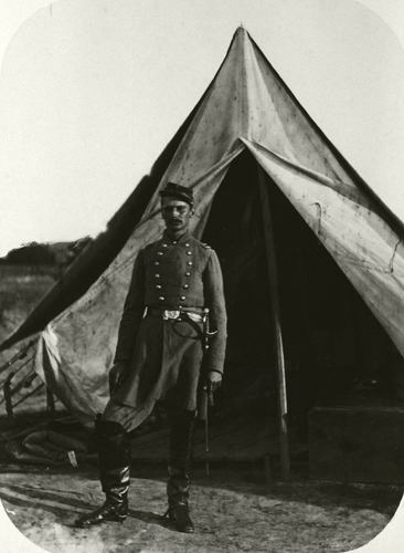 Mathew Brady (1823–1896, US) or assistant, Soldier Before His Tent, 1862. 