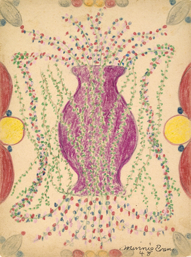 Minnie Evans (1892–1987, US), Untitled, 1948. 