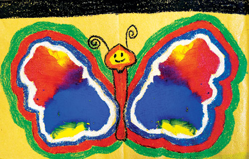 elementary art project - butterfly