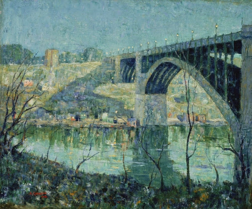 Ernest Lawson (1873–1939, US), Spring Night, Harlem River, 1913. 
