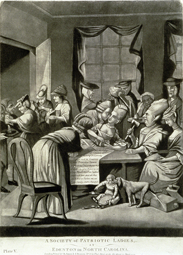 Philip Dawe, attributed to (ca. 1745–1809, Britain), published by R. Sayer and J. Bennett (London), Society of Patriotic Ladies at Edenton in North Carolina, 1775. 