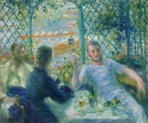 Pierre-Auguste Renoir, Lunch at the Restaurant Fournaise (The Rowers’ Lunch), 1875. 