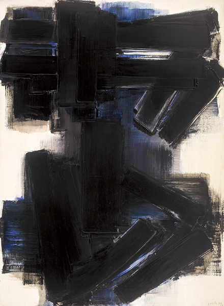 Pierre Soulages, 4 July 1956, 1956. Oil on canvas, 51" x 38” (129.5 x 96.5).