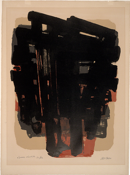 Pierre Soulages, Brown and Black Composition. 