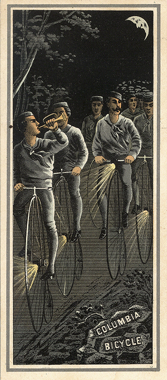 United States, Trade card for Columbia Bicycle from the Pope Manufacturing Company (Boston), late 1880s/1890s. 