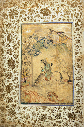 Riza (“Abbasi”) (ca. 1565–1635, Iran), Hunters at a Stream, ca. 1615. 