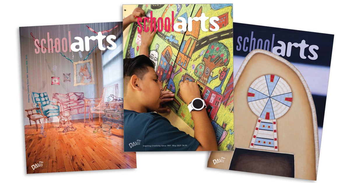 Three issues of art education magazine SchoolArts
