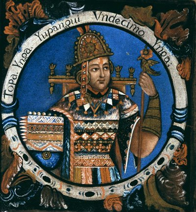 School of Cuzco, Peru, Tupac Yupanqui, Eleventh Inca, from the series Fourteen Portraits of Inca Kings, mid-1700s. 