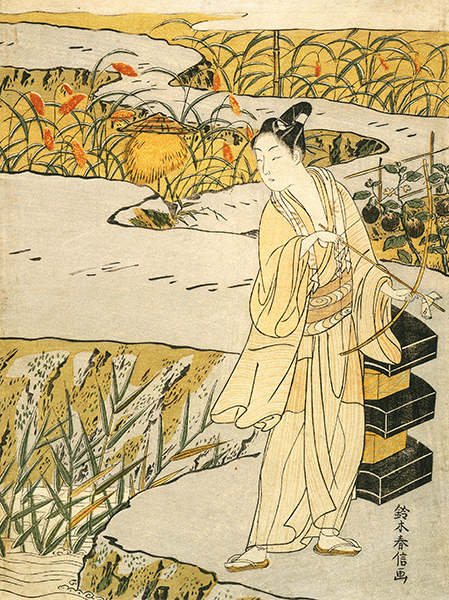  Harunobu Suzuki (1724–1770, Japan), Youth About to Send a Love Letter by Arrow, ca. 1768. 