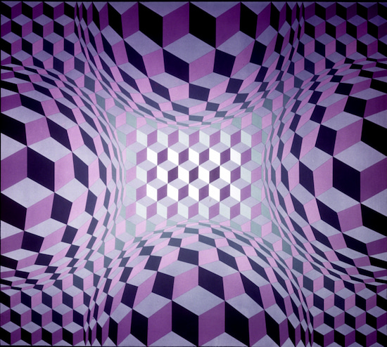 Painting by Victor Vasarely entitled Cheyt-Stri (1971).