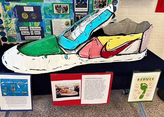 Cardboard Sneaker Sculpture