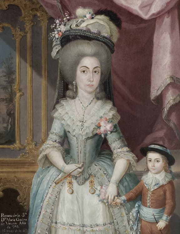 José Campeche y Jordán, Doña Maria Catalina de Urrutia, 1788, oil on wood panel, 52 x 28.6 cm Image © 2024 Museo de Arte de Ponce, Puerto Rico (PON-3)