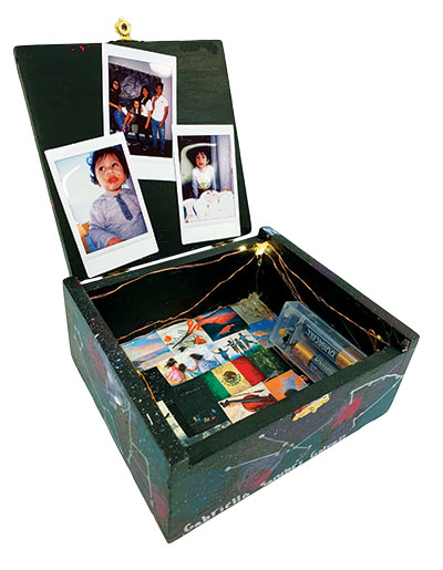 painted wooden box