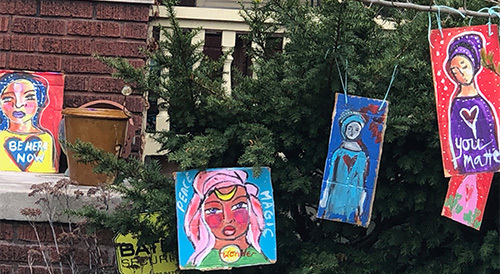 Student art from Connecting through Art in a COVID World, an Art Advocacy article