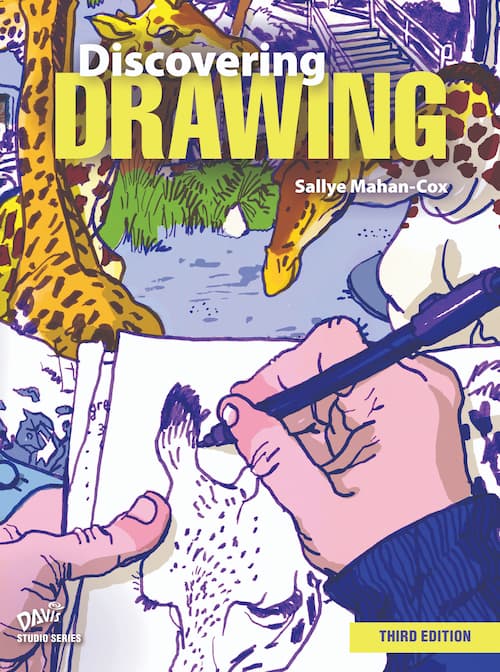 Cover of drawing textbook, Discovering Drawing
