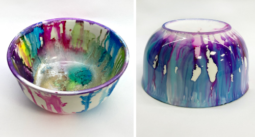 SchoolArts magazine, April 2022, The Contemporary Art Issue, Early Childhood art lesson, Alcohol ink ceramics