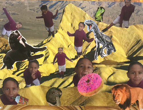 SchoolArts magazine, January 2022 issue, Early Childhood art lesson, photomontage