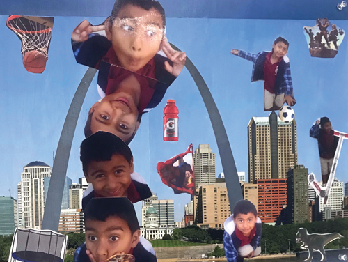 SchoolArts magazine, January 2022 issue, Early Childhood art lesson, photomontage