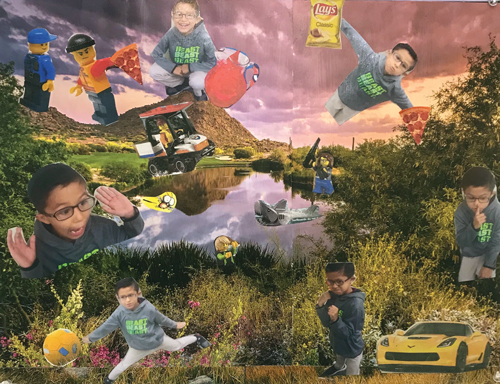 SchoolArts magazine, January 2022 issue, Early Childhood art lesson, photomontage
