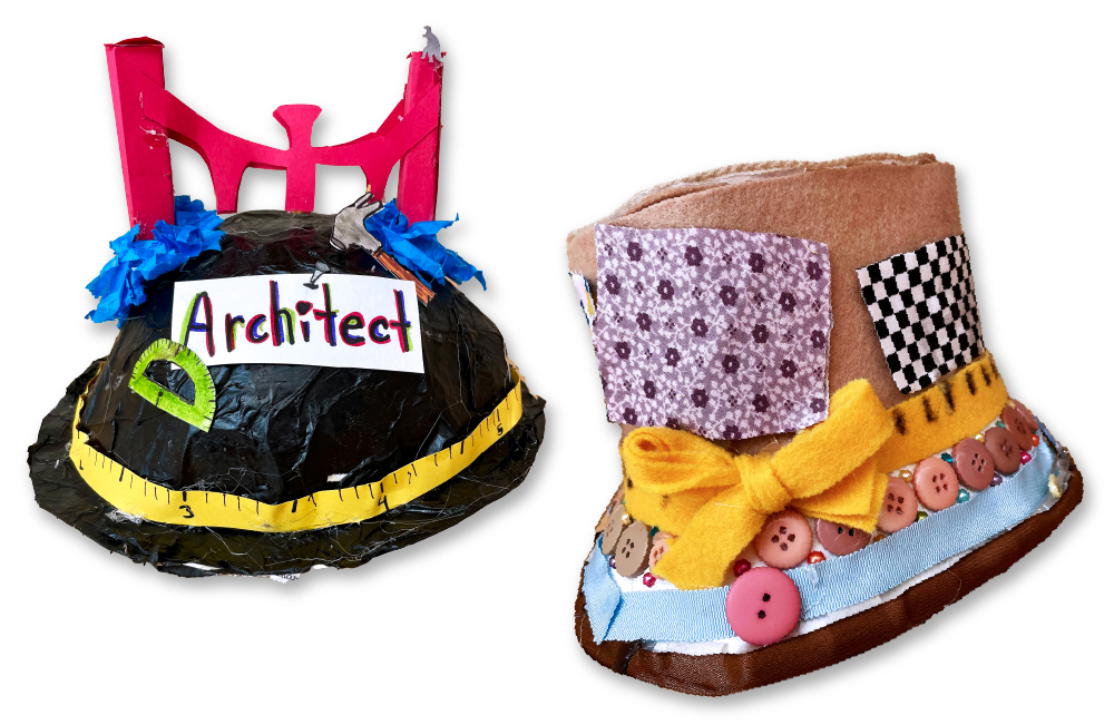 SchoolArts magazine, The Play Issue, Summer 2023, Elementary Art Lesson, Hat Design