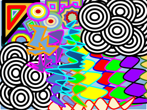 SchoolArts magazine, April 2022 issue, Elementary art lesson, Stark-inspired abstract compositions