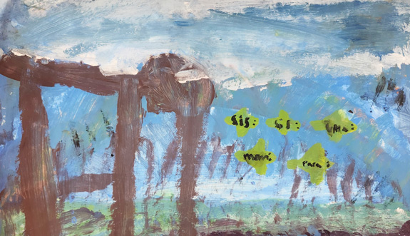 elementary art lesson landscape painting