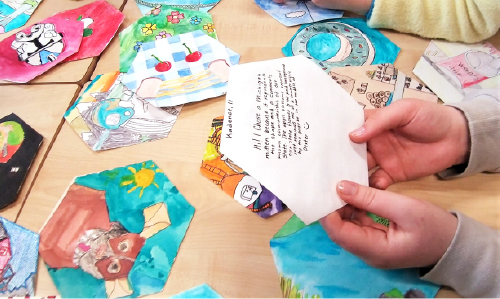 SchoolArts magazine, The Beginnings Issue, September 2022, Elementary art lesson, Michigan-Poland Art Exchange