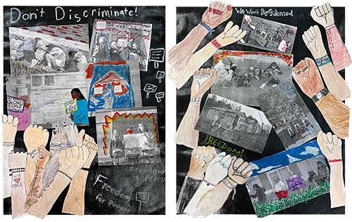 SchoolArts magazine, The Empathy Issue, October 2022, elementary art lesson, photography, collage