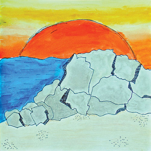 Student artwork from Sharing Environmental Stories, an Elementary art lesson