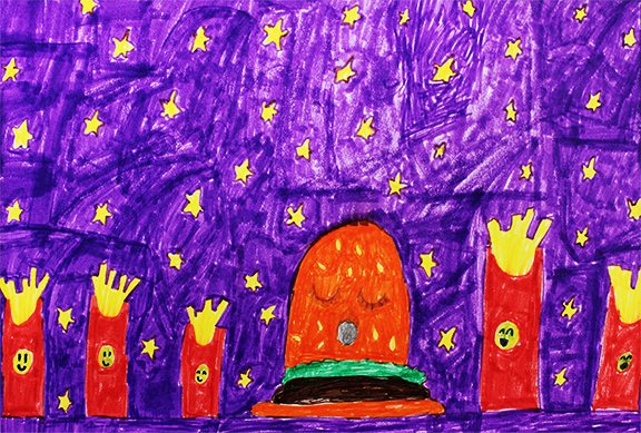 SchoolArts magazine, The Story Issue, November 2022, elementary art lesson, Storyteller drawings