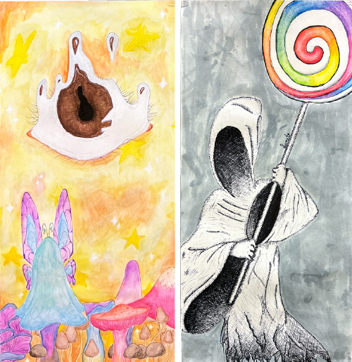 SchoolArts magazine, The Beginnings Issue, September 2022, High School art lesson, Cell Phone Wallpaper Designs