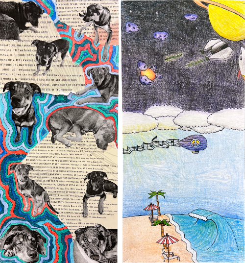 SchoolArts magazine, The Beginnings Issue, September 2022, High School art lesson, Cell Phone Wallpaper Designs