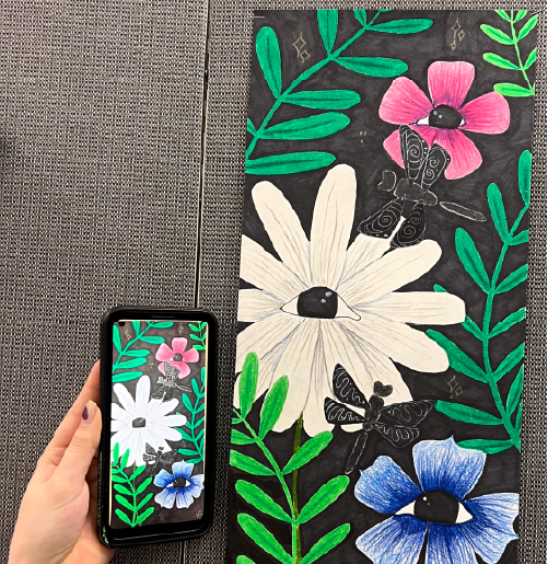 SchoolArts magazine, The Beginnings Issue, September 2022, High School art lesson, Cell Phone Wallpaper Designs