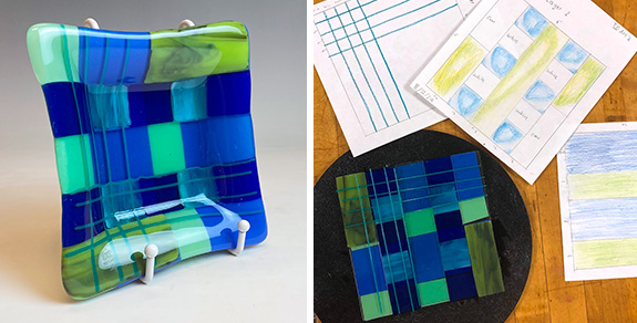 Emily B. High-school students use fused glass techniques to create functional works of art that showcase color, shape, and composition.